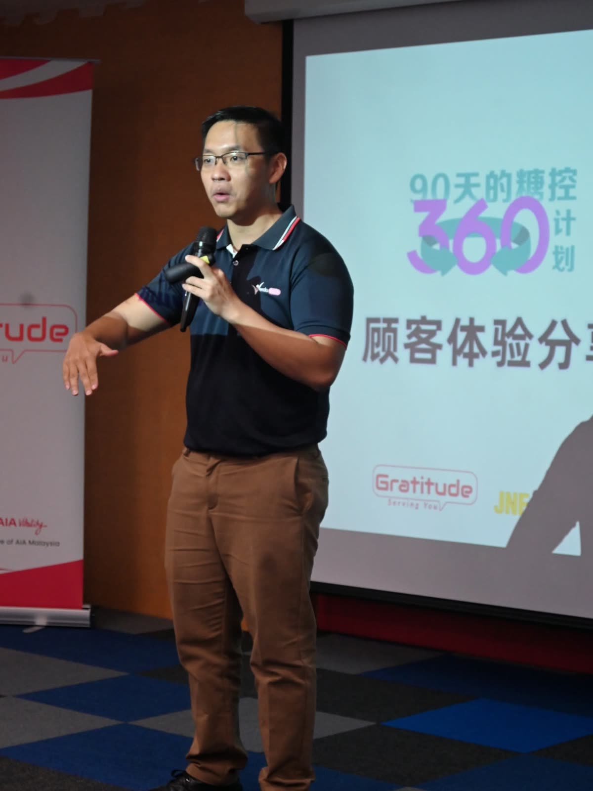 Jayden 在健康讲座上分享