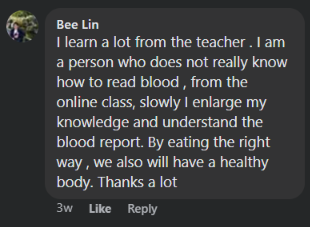 Bee Lin 在 Facebook 的留言原文